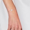 Bracelet Chaîne avec Coeur Diamant Naturel 0,030 Cts Argent 925 - vue V2