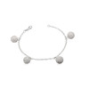 Bracelet Perles en Cristal Blanc et Argent 925 - vue V1