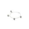 Bracelet Perles en Cristal Blanc et Argent 925 - vue V2