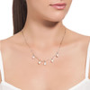 Collier 5 Perles de culture Blanc ou Noir et Argent 925 plaqué or blanc - vue V4