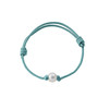 Bracelet Perle de culture Blanche et Coton Ciré Turquoise - vue V1