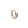 Bracelet Femme Stretch 2 rangs Perles de culture d'eau douce blanches et roses - vue V1