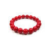 Bracelet Stretch en Perles Corail Rouge - vue V1