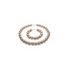 Parure Femme Collier et Bracelet Perles SSS Bronze et Argent 925/1000 - vue V1