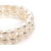 Bracelet Stretch 2 rangs Femme en Perles de culture Blanc - vue V2