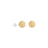 Boucles d'oreilles Femme Perles couleur Or de 8 mm et Argent 925/1000 - vue V1