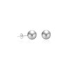 Boucles d'oreilles Femme Perles SSS Grises de 8mm et Argent 925/1000 - vue V1