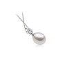 Pendentif Perle de Culture blanche Argent 925 et Cubic Zirconia - vue V2