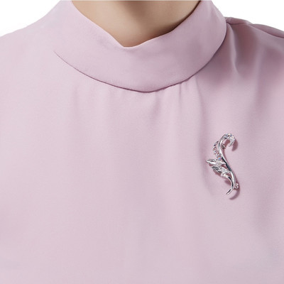 Broche Femme Cristal de Swarovski Element Blanc - vue V3