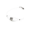 Bracelet Invisible orné de cristaux de Swarovski Blanc - vue V2