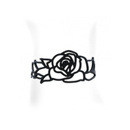Bracelet Rose en Silicone Noir effet Tatouage