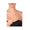 Bracelet Femme Stretch en Perles de culture d'eau douce blanches, forme Bouton - vue V2