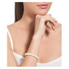 Bracelet Femme Stretch en Perles de culture d'eau douce blanches, forme Bouton - vue V3
