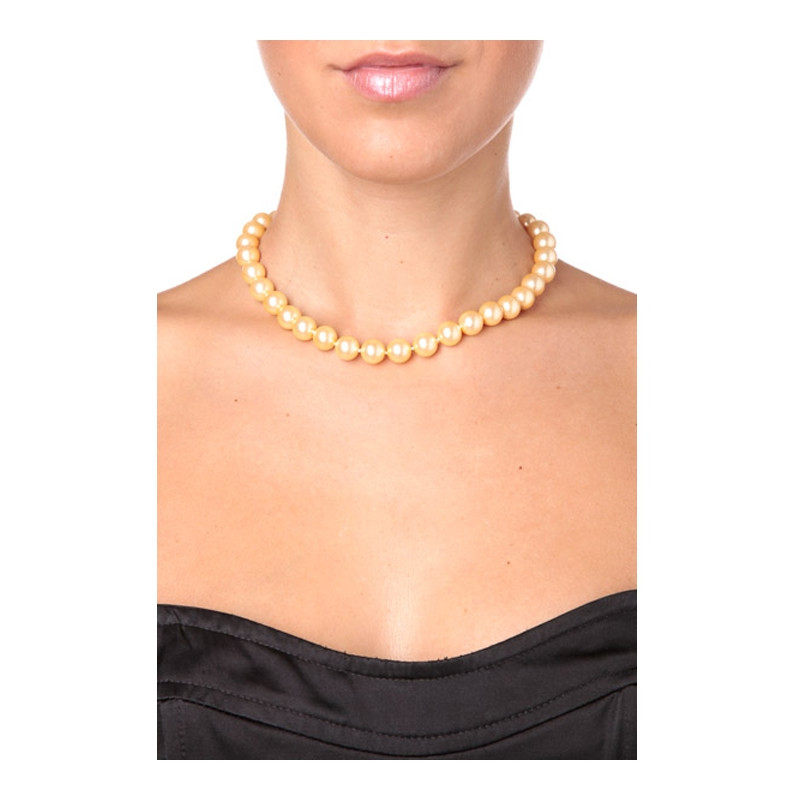 Collier Femme Perles SSS de 10 mm de couleur Or et Argent 925/1000 - vue 2