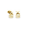 Boucles d'Oreilles Perles de Culture Dorées et or jaune 750/1000 - vue V1