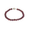 Bracelet Femme Perles de culture d'eau douce Rouge Cranberry et Fermoir en Argent 925 - vue V1