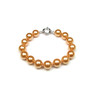 Parure Femme Collier et Bracelet Perles SSS 10 mm couleur Or et Argent 925 - vue V2