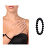 Bracelet Stretch en Perles Onyx Noires - vue V2