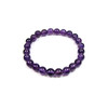 Bracelet Femme Stretch en Perles d'Améthyste Violet - vue V1