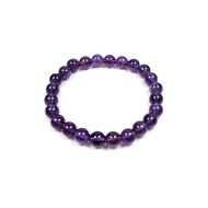 Bracelet Femme Stretch en Perles d'Améthyste Violet