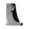 Boucles d'oreilles Pendantes Spirale en Gemstone Grès Noir et Argent 925 - vue V2