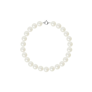 Bracelet Femme Perles de culture d'eau douce Blanches AA et Fermoir Or Blanc 750/1000