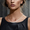 Collier ras du cou Femme Perles de culture d'eau douce Blanches AA et Fermoir Or blanc 750/1000 - vue V2