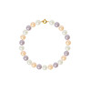 Bracelet Femme Perles de culture d'eau douce Multicolores AA et Fermoir Or jaune 750/1000 - vue V1