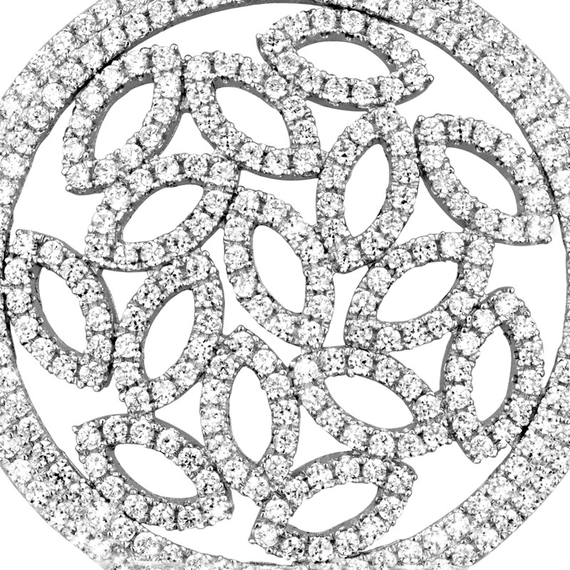 Pendentif Design en Argent orné de Cristal Swarovski Cubic Zirconia Blanc - vue 2