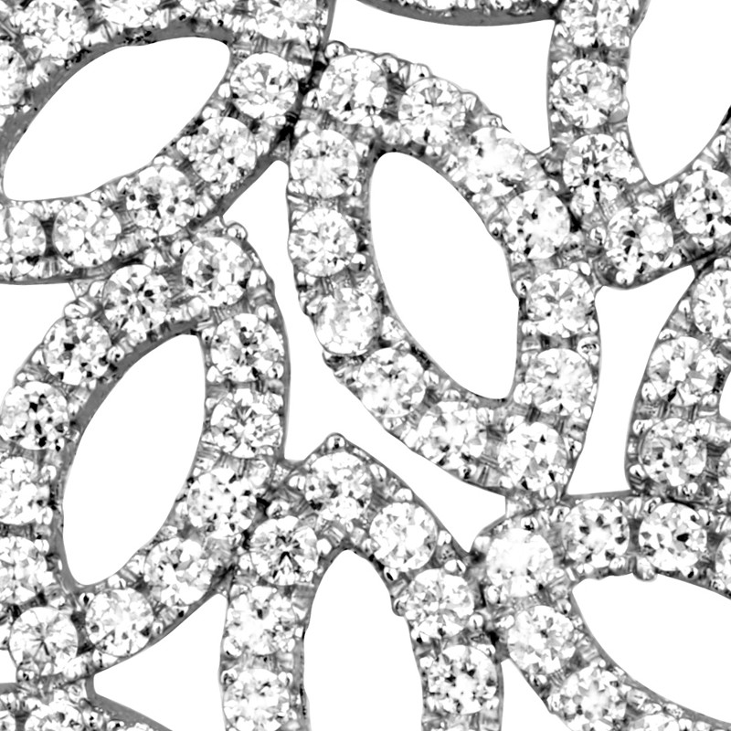 Pendentif Design en Argent orné de Cristal Swarovski Cubic Zirconia Blanc - vue 4