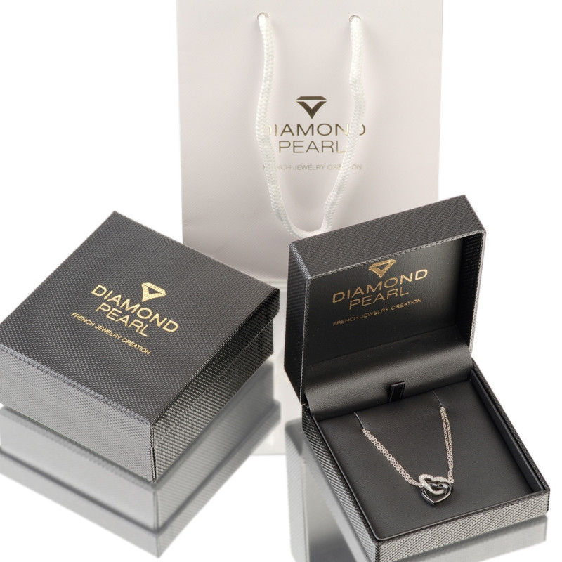 Boucles d'Oreilles Pendantes Perles de Culture Blanches, Diamants et Or Jaune 750/1000 - vue 5