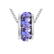 Collier Anneau orné de cristaux de Swarovski Violet