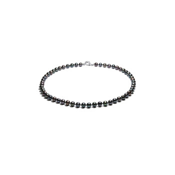 Collier ras du Cou Femme de 41 cm en Perles de culture d'eau douce Noires