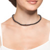 Collier ras du Cou Femme de 41 cm en Perles de culture d'eau douce Noires - vue V2