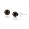 Boucles d'oreilles Femme en Perles Onyx Noir et Argent 925 - vue V1