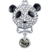 Pendentif Panda orné de cristal de Swarovski Blanc et Black Diamond - vue V3