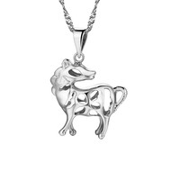 Pendentif Cheval Blanc en Argent Massif