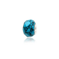 Charms Beads en pierre Gem Turquoise et Argent 925