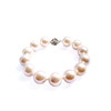 Bracelet en Perles de culture blanches et fermoir fleur en Argent 925 - vue V1