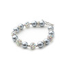 Bracelet 1 Rang en Perles Argent, Cristal et Plaqué Rhodium - vue V1