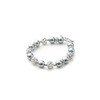 Bracelet 1 Rang en Perles Argent, Cristal et Plaqué Rhodium - vue V3