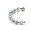Bracelet 1 Rang en Perles Argent, Cristal et Plaqué Rhodium - vue V4