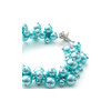 Bracelet Multi Perles Bleu Ciel et Plaqué Rhodium - vue V3
