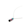 Parure Collier et Boucles d'oreilles Perles Multicolores, Cristal et Plaqué Rhodium - vue V2