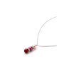 Parure Collier et Boucles d'oreilles Perles Roses, cristal et Plaqué Rhodium - vue V2