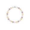 Bracelet Femme Perles de culture d'eau douce Multicolores AA et Fermoir Or Blanc 750/1000 - vue V1
