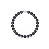 Bracelet Femme Perles de culture d'eau douce Noires AA et Fermoir Or Blanc 750/1000 - vue V1