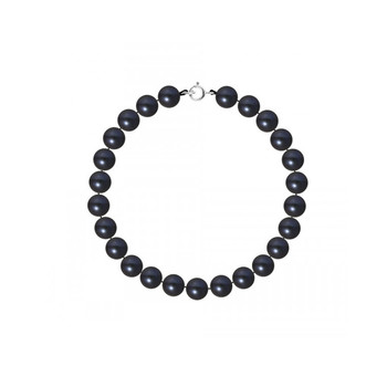 Bracelet Femme Perles de culture d'eau douce Noires AA et Fermoir Or Blanc 750/1000