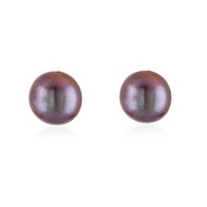 Boucles d'oreilles en Perles de culture Noir AAA et Argent 925