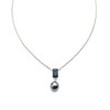 Pendentif Perle orné de cristal de Swarovski Bleu - vue V3